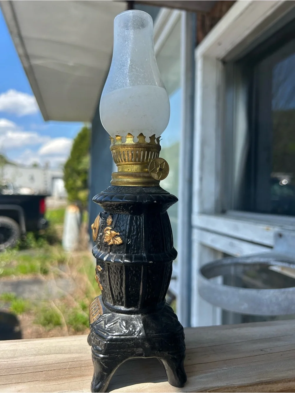 Vintage stove oil lamp